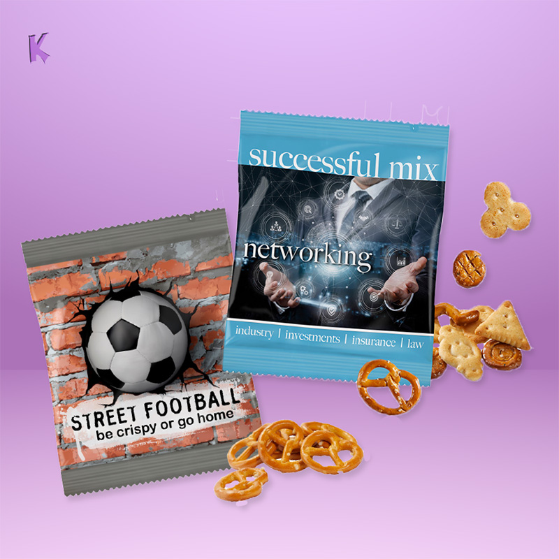 Påse med snacks – detaljbild