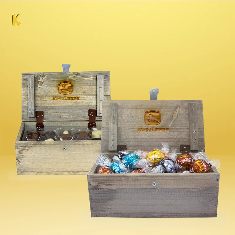 Trälåda Lindt kulor 375g- hyvlad drivved